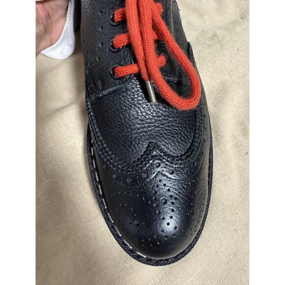 Givenchy Shoes Mens Size 9 Black Brogue Wingtip Derby Lug Sole Made in Italy main image 6